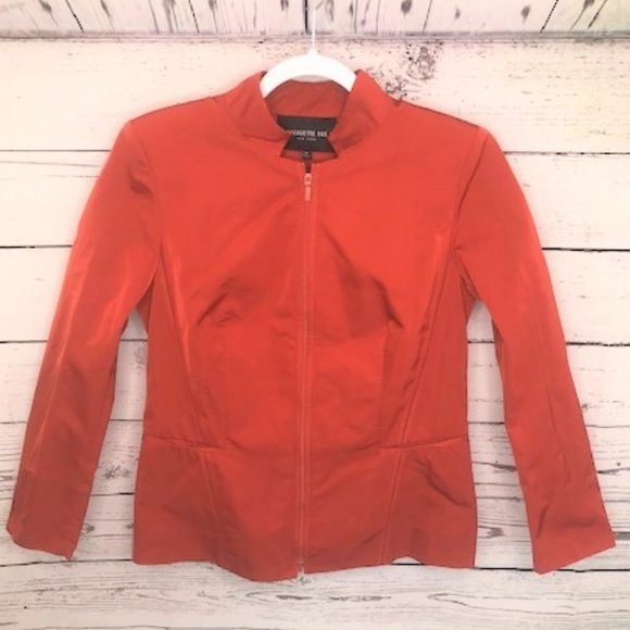 NEW Lafayette 148 lidia jacket bonfire orange 10 - Picture 2 of 8